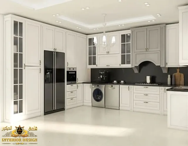 تصميم مطبخ امريكي مفتوح على ريسبشن